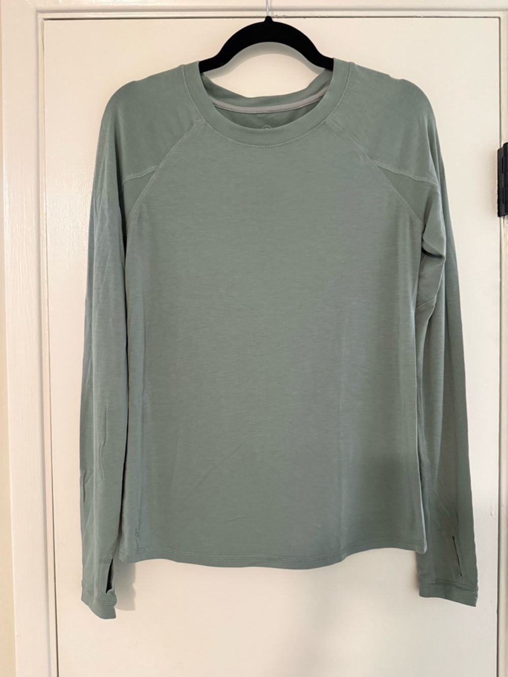 Free Fly Light Sage Green Long Sleeve Crewneck Top